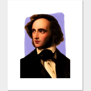 German Composer Felix Mendelssohn illustration Posters and Art